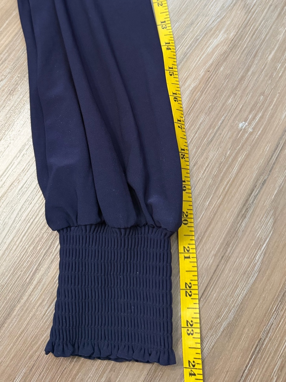 VENUS Deep Navy Twist-Front Maxi Dress • Long Sleeve Smocked Cuffs • Size M - Picture 13 of 13